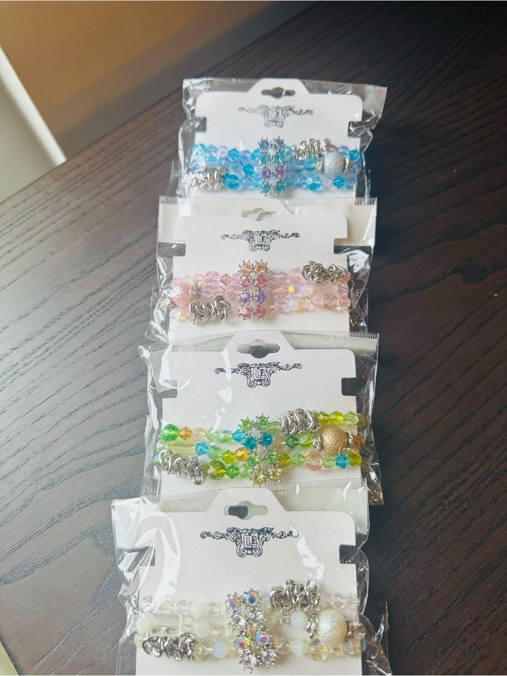 Bundle and Save on Delicate Crystal Strand Bracelet with Silver Accents-Múltiple